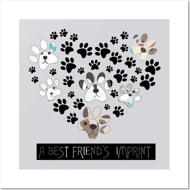 Best Friend's Imprint, Dog lover Wall Art by Humais